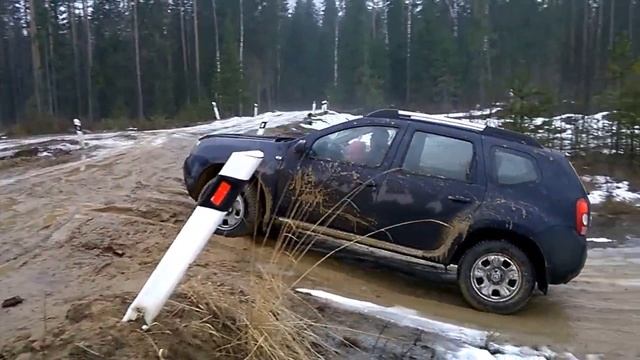 Renault Duster в горочку. Тест режимов привода. смотреть онлайн