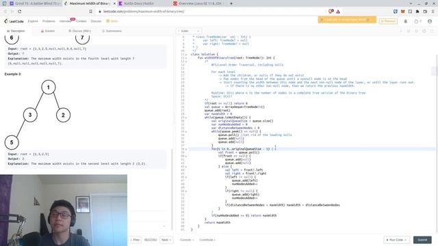 Terrible LeetCode in Kotlin: #662 Maximum Width of Binary Tree смотреть онлайн