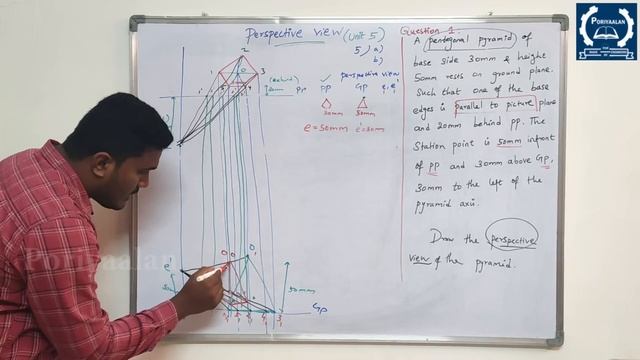 Perspective Projection| EG| Unit-V | Part-2| Engineering Graphics| GE3251 смотреть онлайн