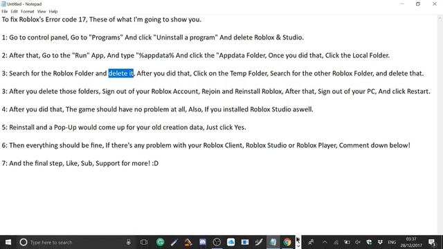 How to fix Error Code "17" on Roblox. смотреть онлайн