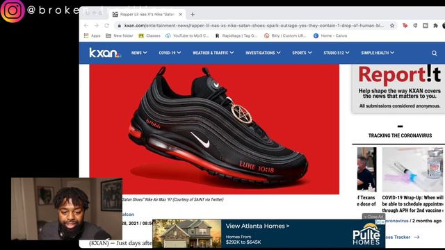 Lil Nas X & Nike drop a SATAN sneaker with HUMAN BLOOD 🩸 смотреть онлайн
