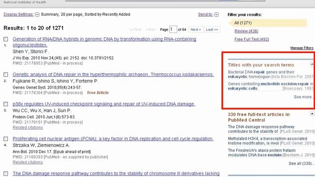 PubMed: Finding primary research and review articles смотреть онлайн