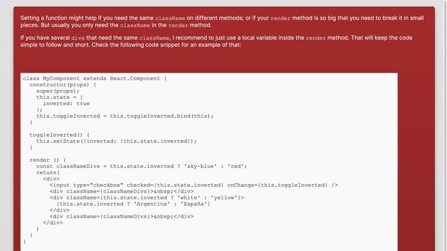 Best way to update className based on react component state смотреть онлайн