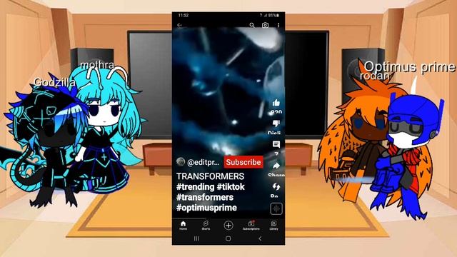 Godzilla mothra rodan and Optimus prime react to themselves смотреть онлайн