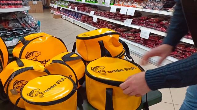 Ведро для прикормки мягкое с крышкой (бубен) Tackle Fish смотреть онлайн