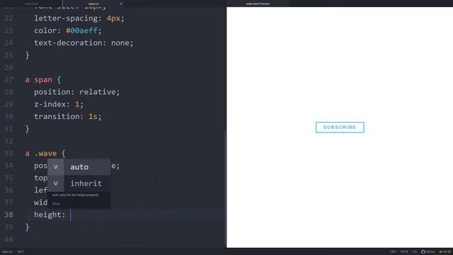 CSS Tutorial | Water Wave Button | CSS Hover Effects