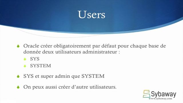 Tutoriel Oracle DBA1 (62) : Les utilisateurs SYS et SYSTEM. смотреть онлайн