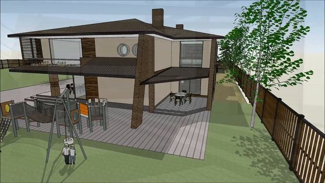 Вилла в Санремо (Лигурия). Анимация 3Д Sketchup смотреть онлайн