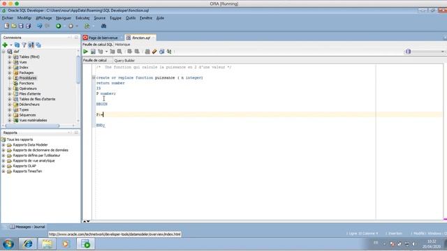 Langage PLSQL: Les fonctions смотреть онлайн