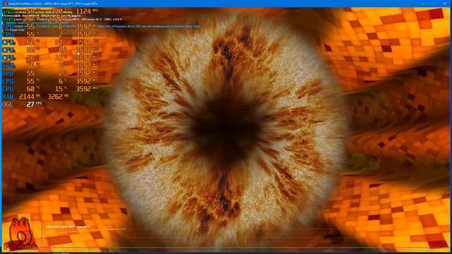 Furmark Test GTX 750ti Asus Strix PcMasterPiece смотреть онлайн