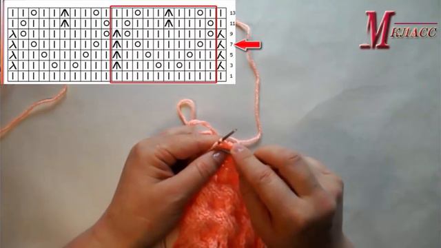 Ажурный узор по схеме для начинающих смотреть онлайн