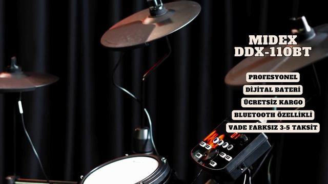 Midex DDX-110BT Profesyonel Dijital Davul Elektronik Bateri Bluetooth'lu (Kulaklık hediye) смотреть онлайн