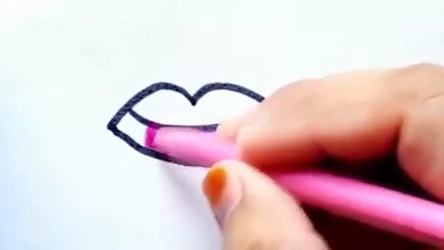 Bolalar uchun lab rasm chizish / Рисование губ для детей / Drawing lips for kids/ смотреть онлайн