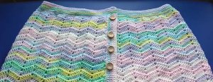 Как связать крючком красивую простую юбку рисунком Зигзаг.