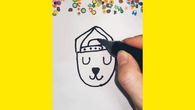 Как нарисовать Собаку# Просто рисуем # How to draw a dog# Мультик-Раскраска для малышей смотреть онлайн