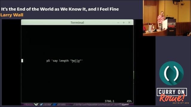 Larry Wall - It's the End of the World as We Know It, and I Feel Fine - Curry On смотреть онлайн