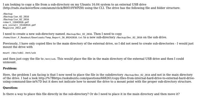 Ubuntu: Move file to external hard drive sub-directory смотреть онлайн