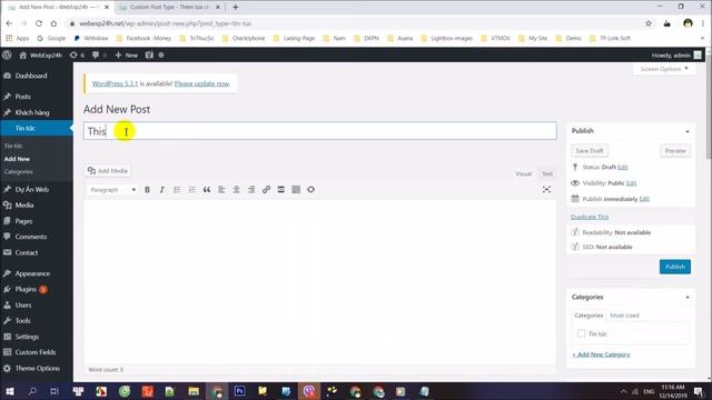 [wordpress] Make Custom Post Type and Taxonomies - Tạo custom post type смотреть онлайн