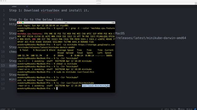 Installing minikube in MacOS смотреть онлайн