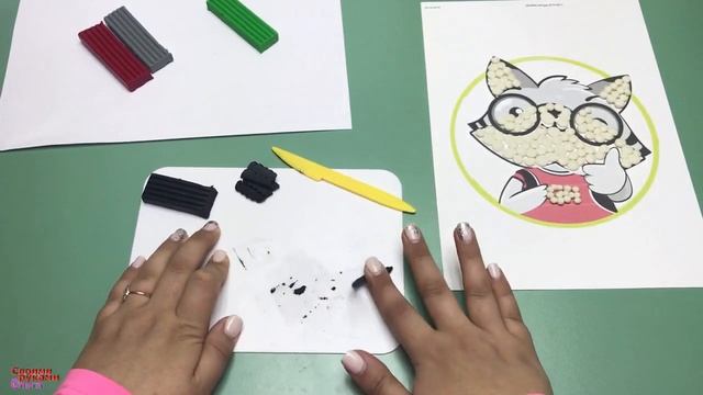 Аппликация из пластилина Енот GROSSHAUS смотреть онлайн