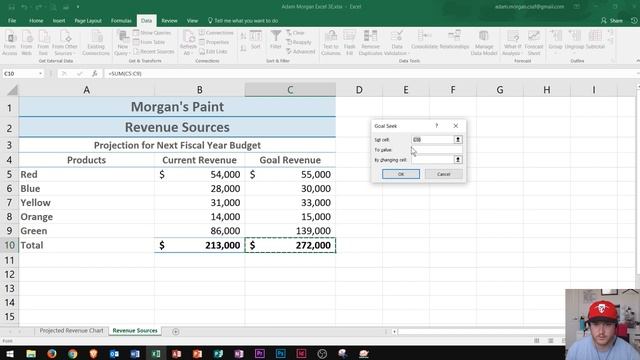 Excel 2016 - Goal Seek Tutorial- How To Use Goal Seek Analysis - What If Data Formula in MS 365 смотреть онлайн