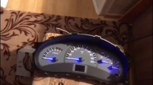 Простой Пересвет приборной панели и синие стрелки Ваз 2110 - Приора