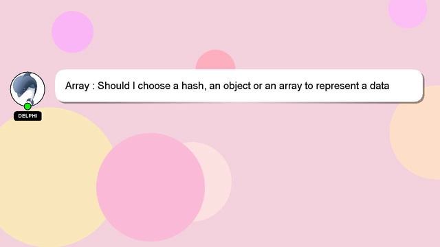 Array : Should I choose a hash, an object or an array to represent a data instance in Perl? смотреть онлайн
