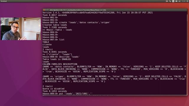 Apache HBase, la base de datos para BigData: Arrancar + Operacines CRUD смотреть онлайн