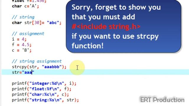 [ERT ICT] [C Prog] L07 initialization, String assignment, Formatted output by printf (CANTONESE) смотреть онлайн