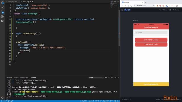 15 Toast Controller Building Mobile Apps with Ionic 4 Video смотреть онлайн