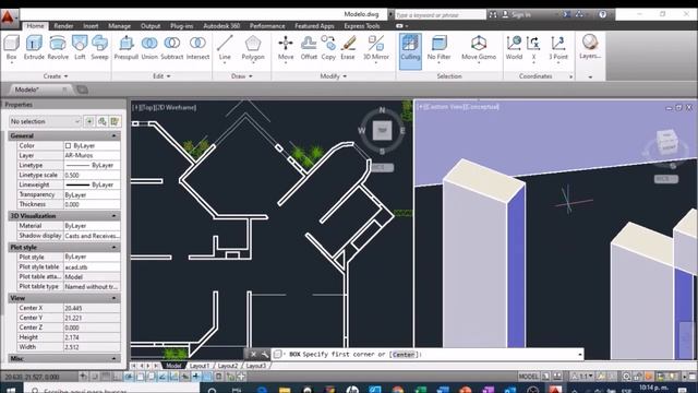 AutoCAD 3D: Levantamiento de Muros смотреть онлайн