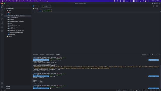 VS Code ● Python ▶ Crating virtual environment by "python3 -m venv" command смотреть онлайн