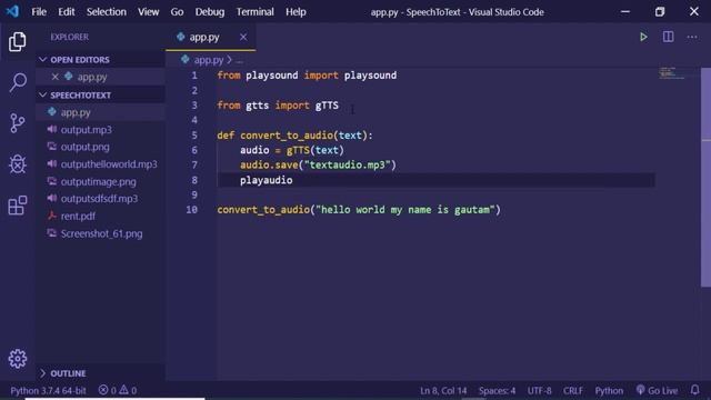 How to Generate and Play Sound in Python App Using GTTS & PlaySound Library смотреть онлайн