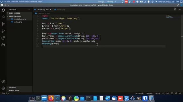 Creación de imágenes a partir de un texto con PHP смотреть онлайн