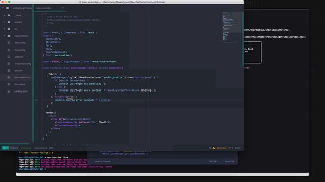 React Native - Login with Facebook on Android смотреть онлайн