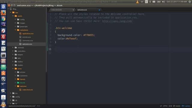 Ruby on Rails 5 Beginner's Tutorial - 11, part A. Styling with Bootstrap 4 смотреть онлайн