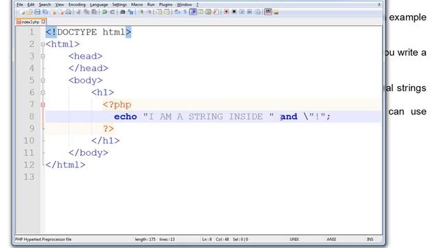 PHP 4 Strings смотреть онлайн