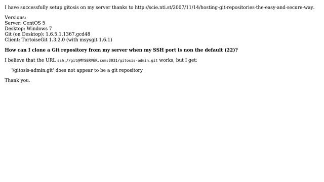 DevOps & SysAdmins: TortoiseGit with non-default SSH port смотреть онлайн