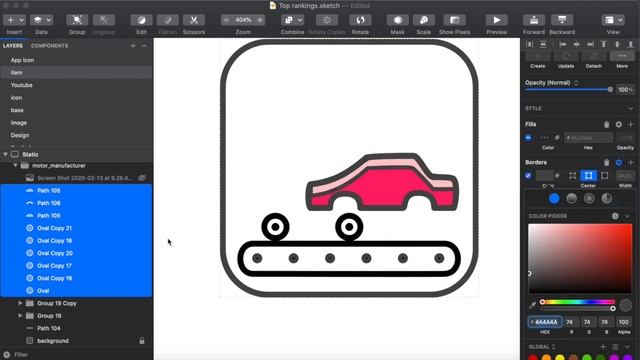 How to use Sketch to create a motor manufacturing icon смотреть онлайн