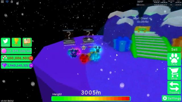 Christmas Update! 100 Million Candy Cane! Unlocked All New Areas! New Eggs - Bubble Gum Simulator смотреть онлайн