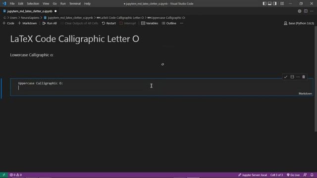 Jupyter Notebook | Markdown | LaTeX | How to Add A Calligraphic Letter O Using LaTeX Code смотреть онлайн