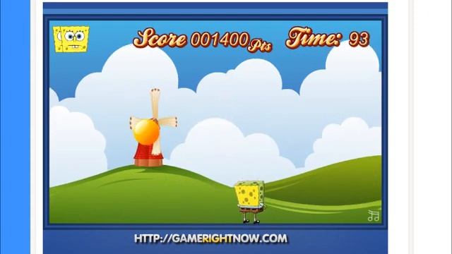 Губка Боб каменная стрела. Онлайн игра. Kids games. смотреть онлайн