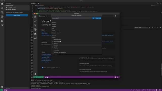 vscode remote development with Google Cloud Shell смотреть онлайн