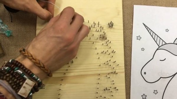 Учимся делать картины в технике string art. Мастер-класс для начинающих