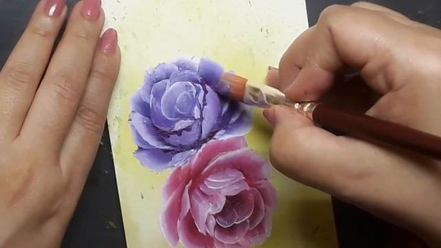 One stroke painting/Purple & Pink flowers/Easy acrylic flower painting/#onestroke @DonnaSDewberry смотреть онлайн