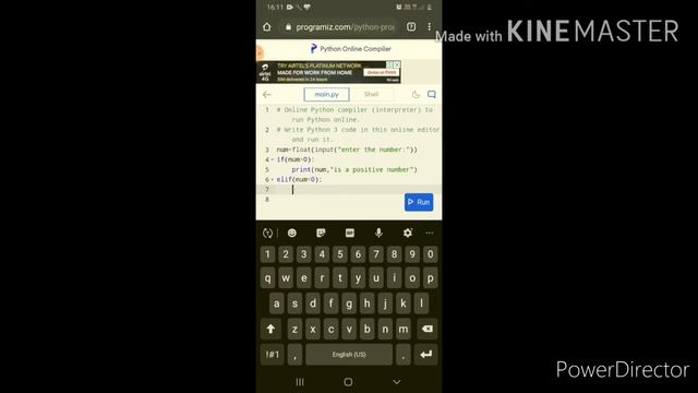 Python Program to Check whether A Number is Positive Negative or Zero||G_PROGRAMMING смотреть онлайн