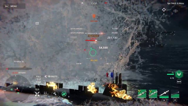 FS SNLE 3G VS RF BELGOROD | MODERN WARSHIPS смотреть онлайн