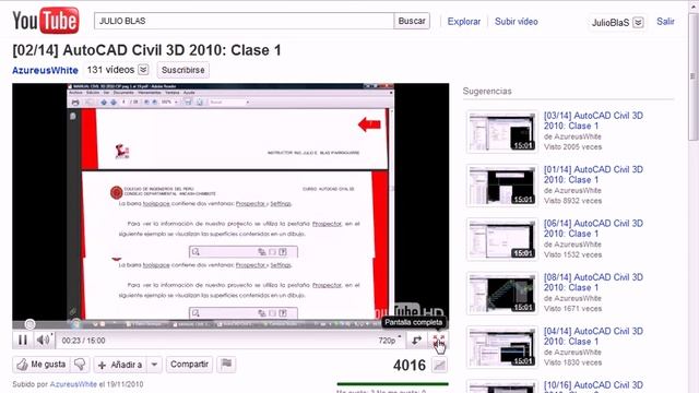 Autocad CIVIL 3D 2011 CLASE 3 смотреть онлайн