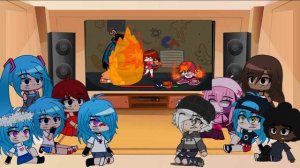 fnf girls react to fire whitty fight | gya gacha (PART 1/2)