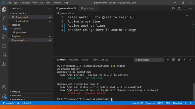 Git - Unstage Files смотреть онлайн